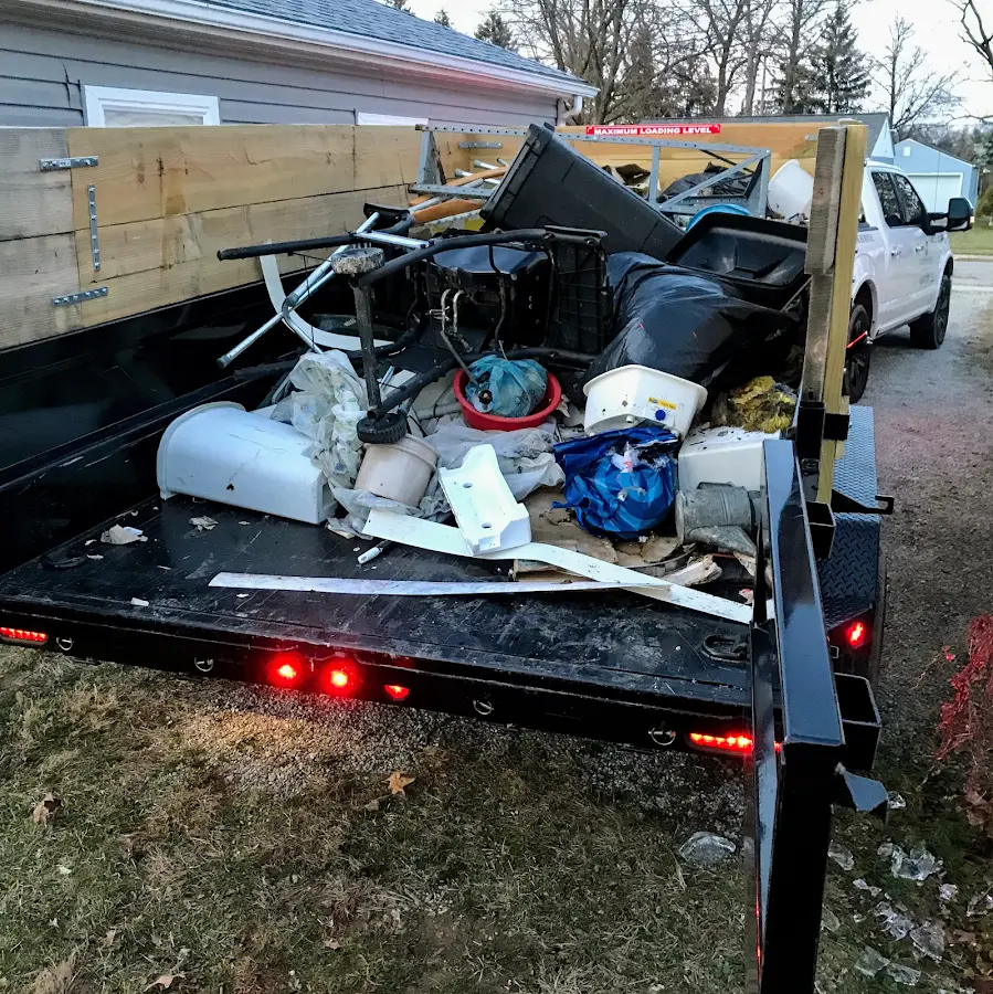 Roll-off dumpster delivered to a residential driveway in Mountain Grove
